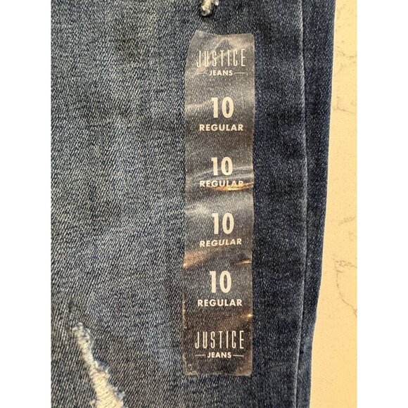 NWT Justice Jeans Girls 10 Super Skinny Distressed Mid Rise Soft Stretch Kids - Picture 5 of 10